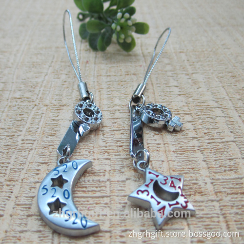 Novelty Logo Empassed Moblie Phone Ornament Lover Cell Phone Charm